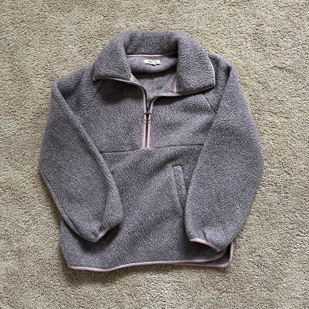 Madewell Recycled Polartec Fleece Pullover Jacket